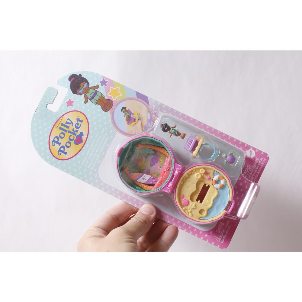 Mattel Polly Pocket Sand and Surf Ring & Case Toy Playset in Box ~ 260507-WH 645